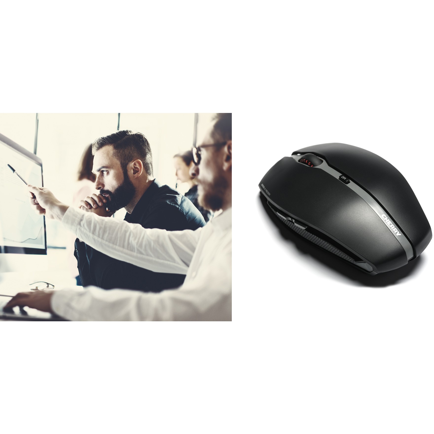 Maus Me kabllo Cherry GENTIX 4K / Ambidextrous - Zezë - Figura 4