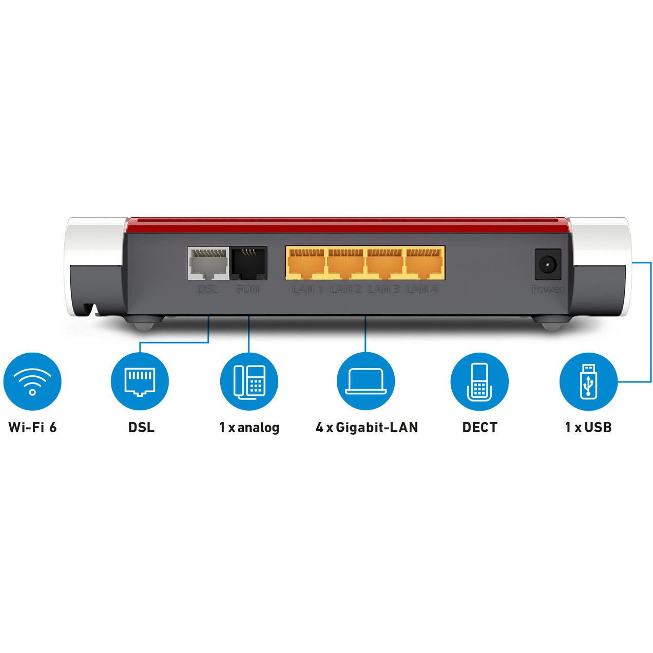 Ruter AVM FRITZ!Box 7530 AX / Wi‑Fi 6 / Wireless - Figura 5