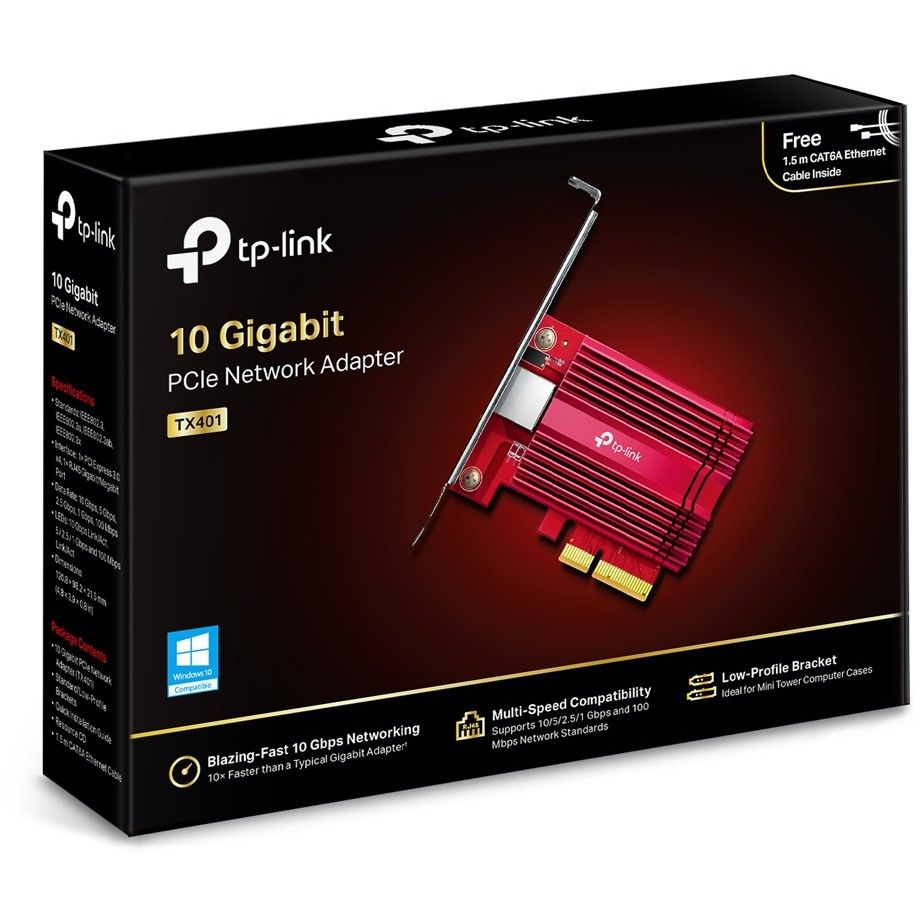 Kartë Rrjeti TP-Link TX401 – 10 Gb PCIe Network Adapter, PCIe 3.0 x4 - Figura 3