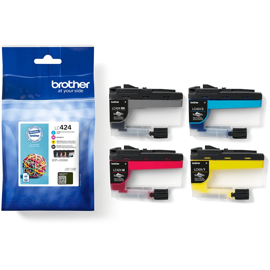 INK Brother LC-424 / 4-pack – Zezë, Blu, Rozë, Verdhë - Figura 3