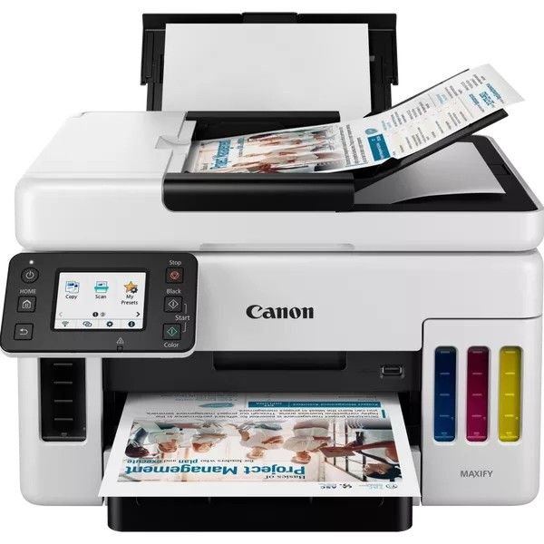 Printer Multifunksional Canon MAXIFY GX6050 / 3in1 / A4 / LAN / WLAN / Duplex / ADF - Bardhë / Zezë - Figura 2