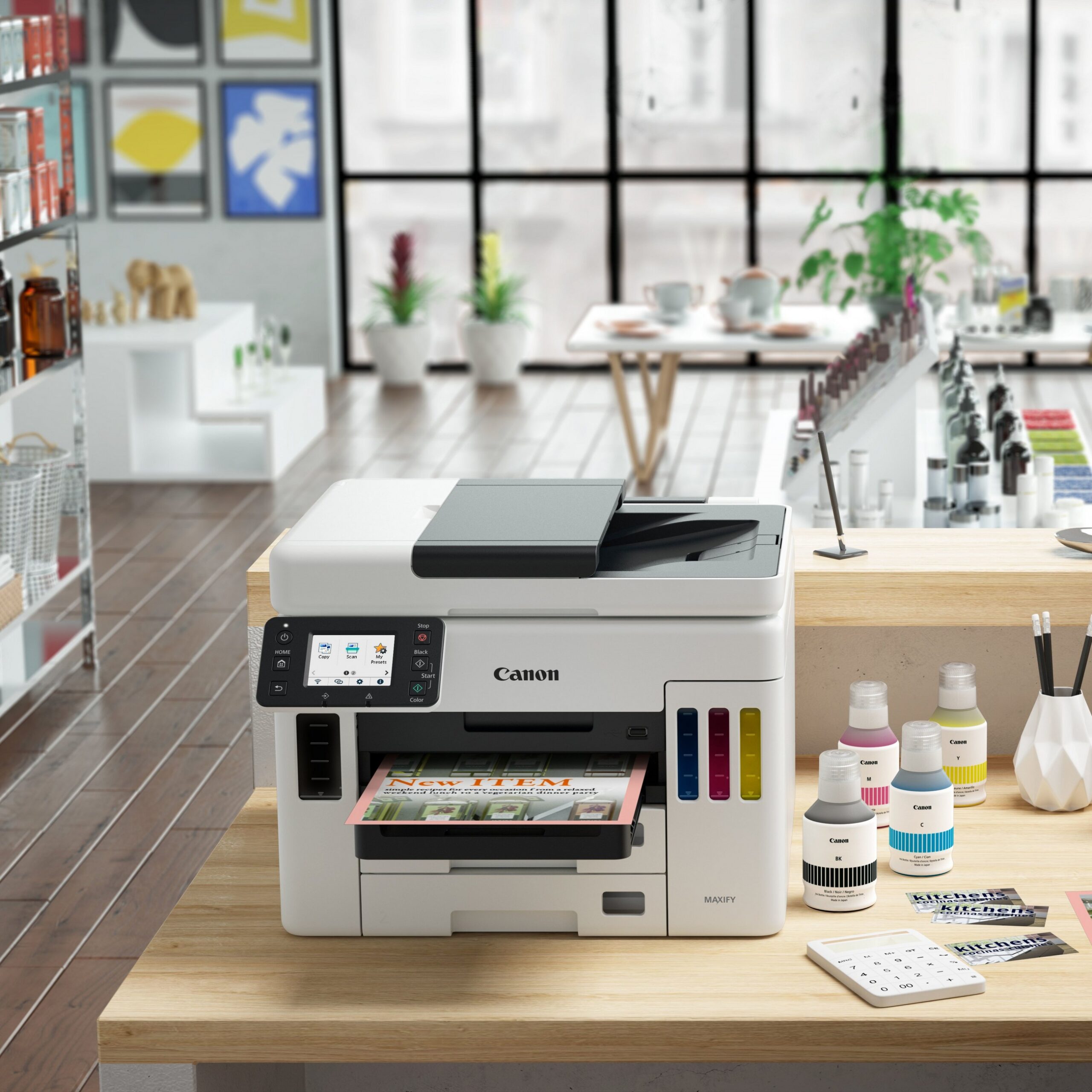 Printer Inkjet Canon MAXIFY GX7050 / 4-in-1 / A4 / LAN WLAN / Duplex DADF - Bardhë / Zezë - Figura 5