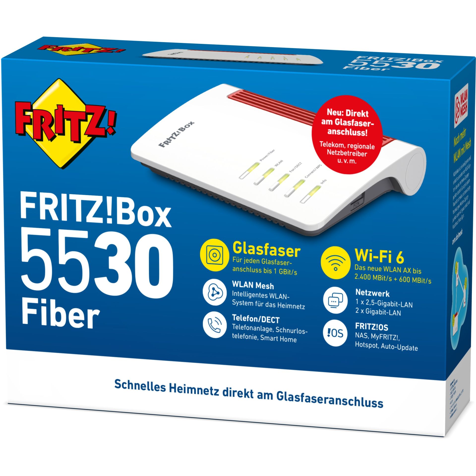 Ruter AVM Fritz!Box 5530 Fiber – WLAN Router with VoIP, Wi-Fi 6 - Figura 3