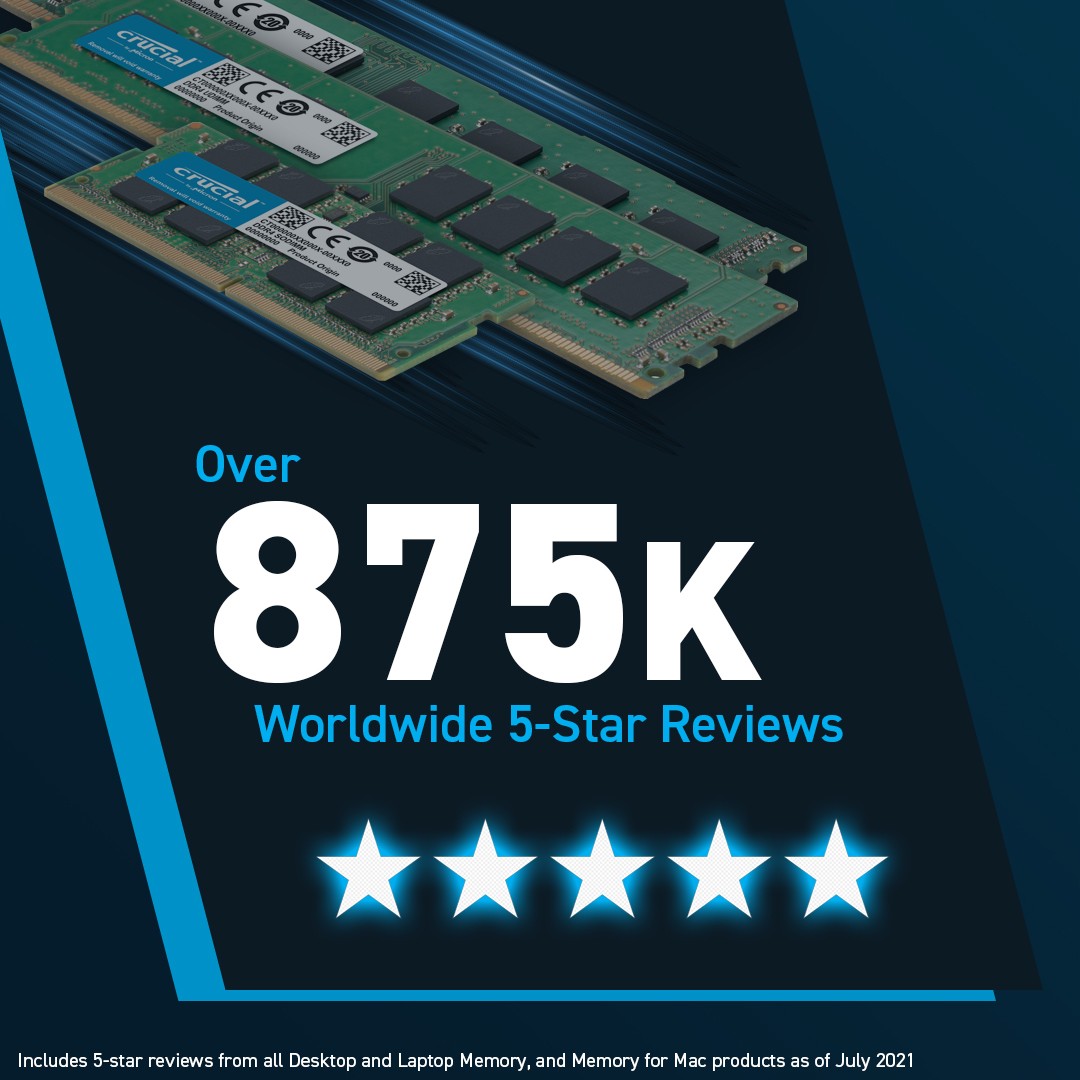 RAM Memorie DDR5 4800 32GB Crucial 2x16GB KIT CL40 UDIMM - Figura 2