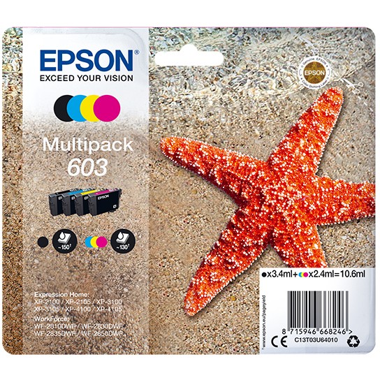 INK Epson 603 C13T03U640 / Multipack – Zezë-Blu-Rozë-Verdhë