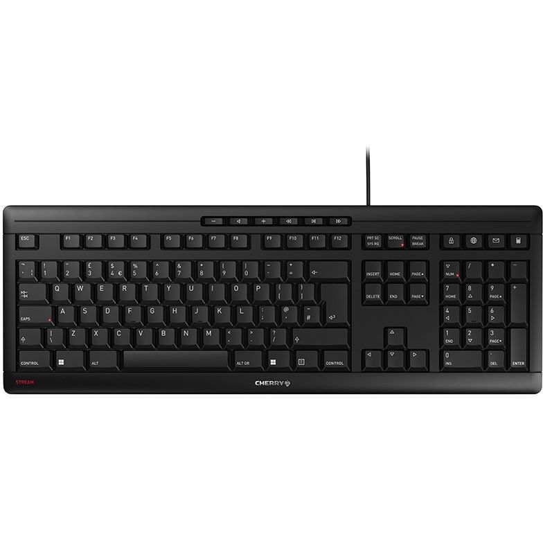 Tastierë me kabllo Cherry STREAM / QWERTY - Zezë
