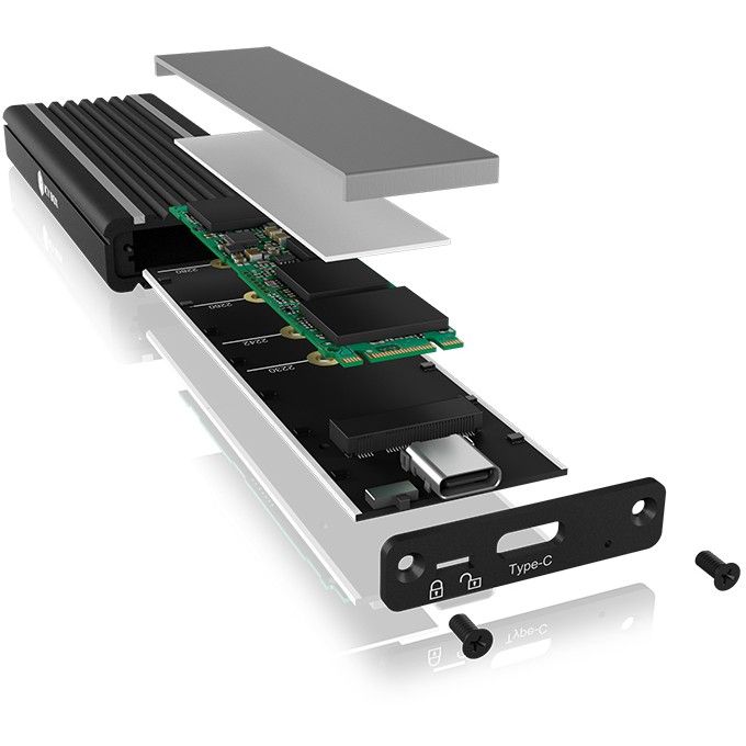 SSD të Jashtme ICY BOX IB-1824ML-C31 – External USB-C 3.2 Enclosure for M.2 NVMe SSD with LED Lighting - Figura 3