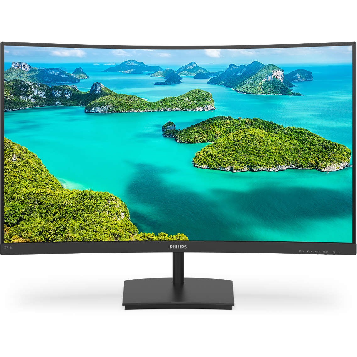 Monitor i lakuar Philips 271E1SCA / 27" Full HD 75 Hz 4 ms VA Curved / HDMI / e zezë