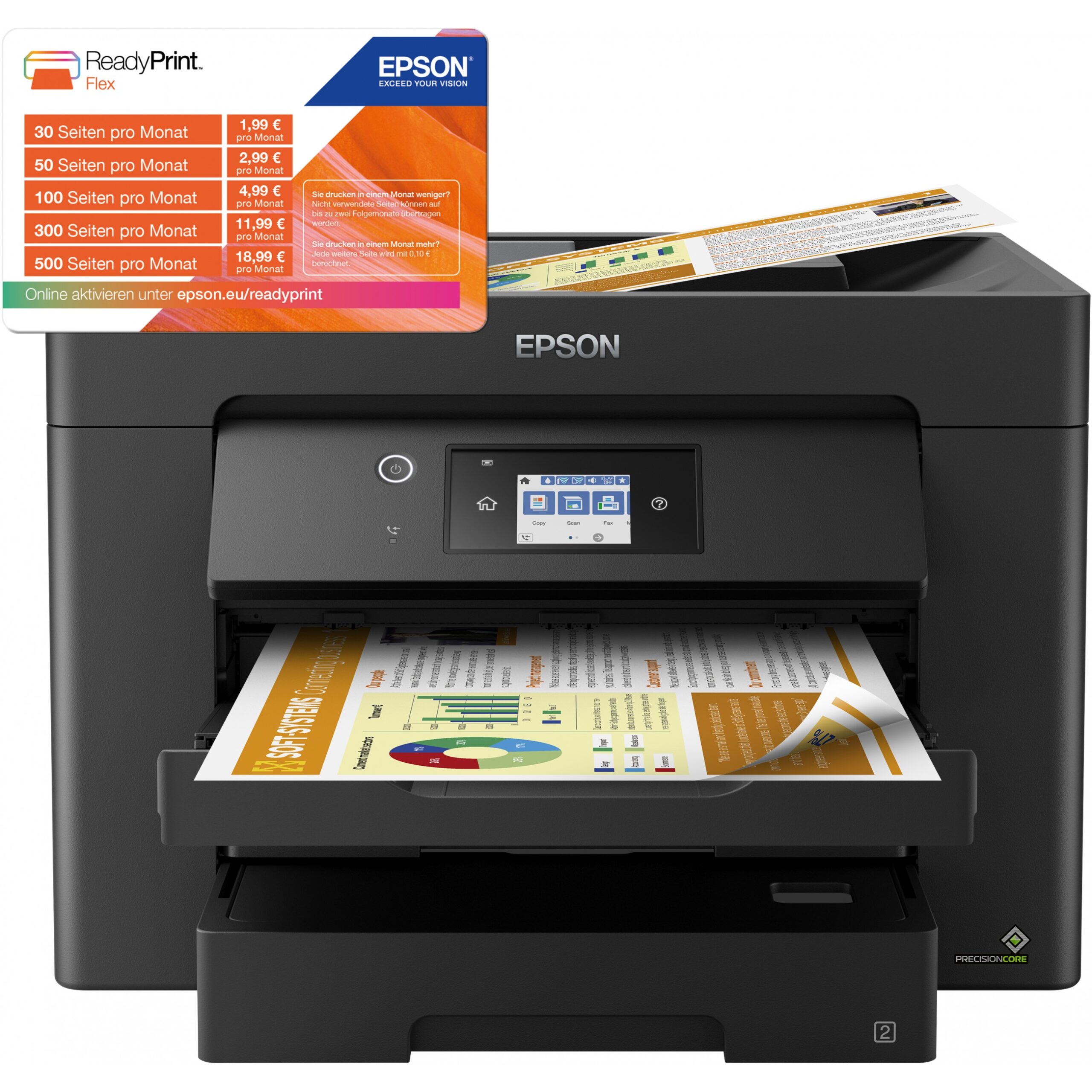 Printer T Epson WorkForce WF-7830DTWF 4in1 A4/A3 LAN WLAN WiFi Duplex ADF - Figura 3