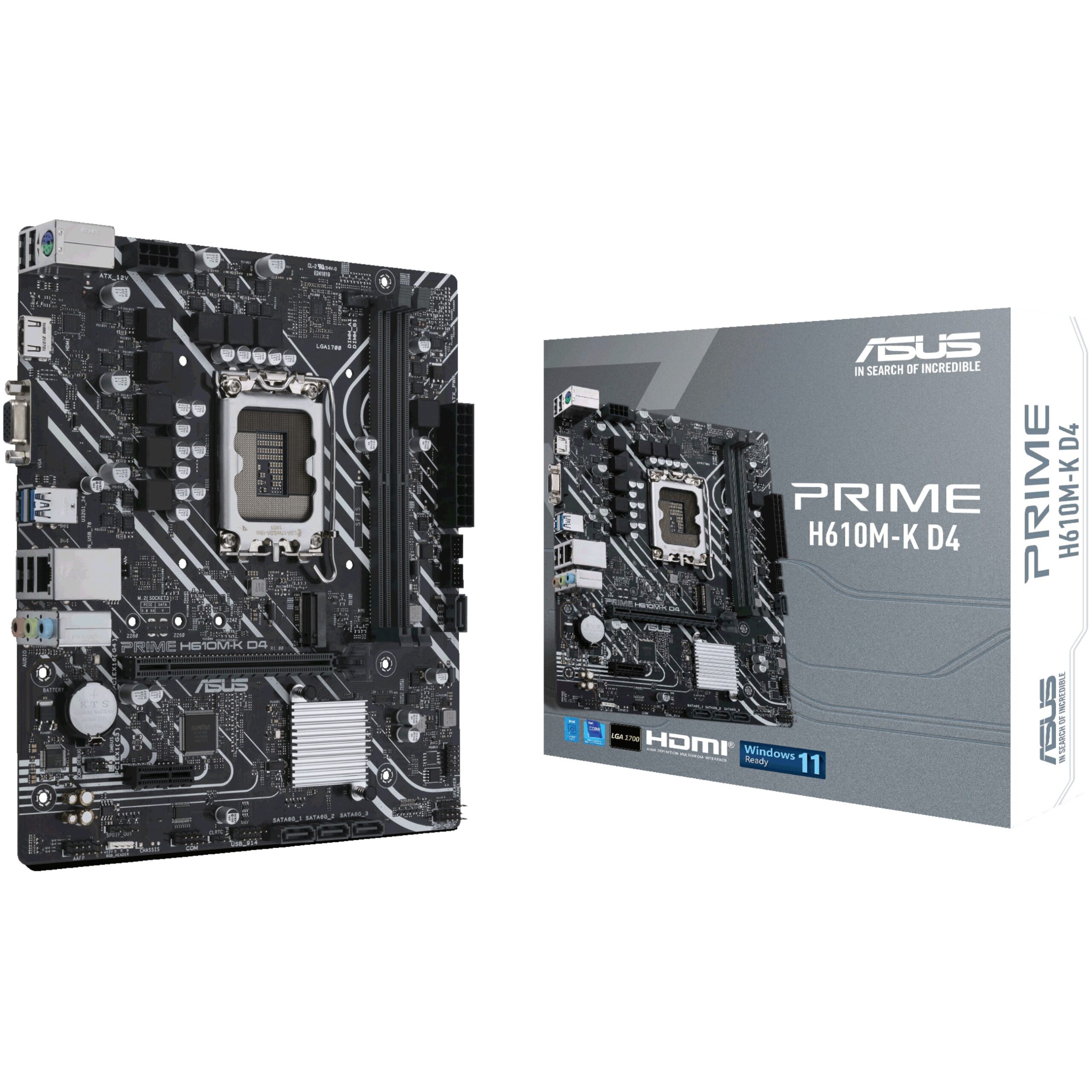 Pllakë Amë MB Intel ASUS PRIME H610M-K / LGA 1700 / DDR4 / HDMI+VGA