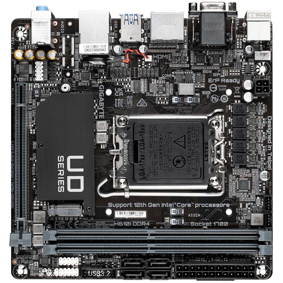Pllakë Amë Gigabyte H610I DDR4 H ITX - Figura 3