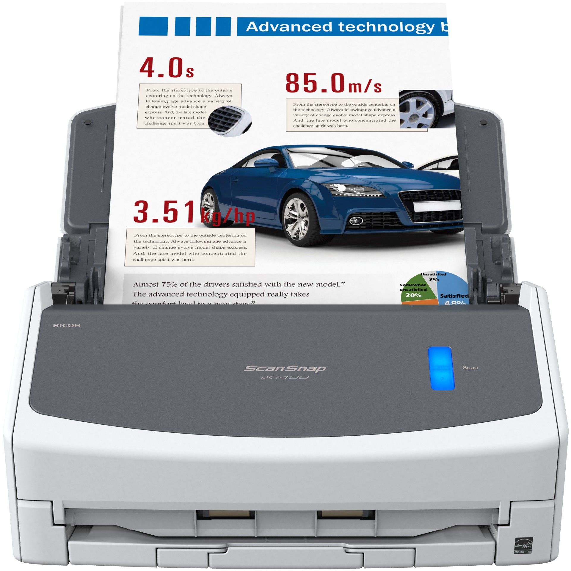 Skaner Ricoh ScanSnap iX-1400 Document Scanner – 40 ppm, Duplex, USB 3.2 - Figura 2