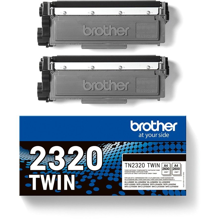 Brother TN-2320TWIN Black 2-Pack Toner – Up to 2,600 Pages ISO/IEC 19752 - Figura 3