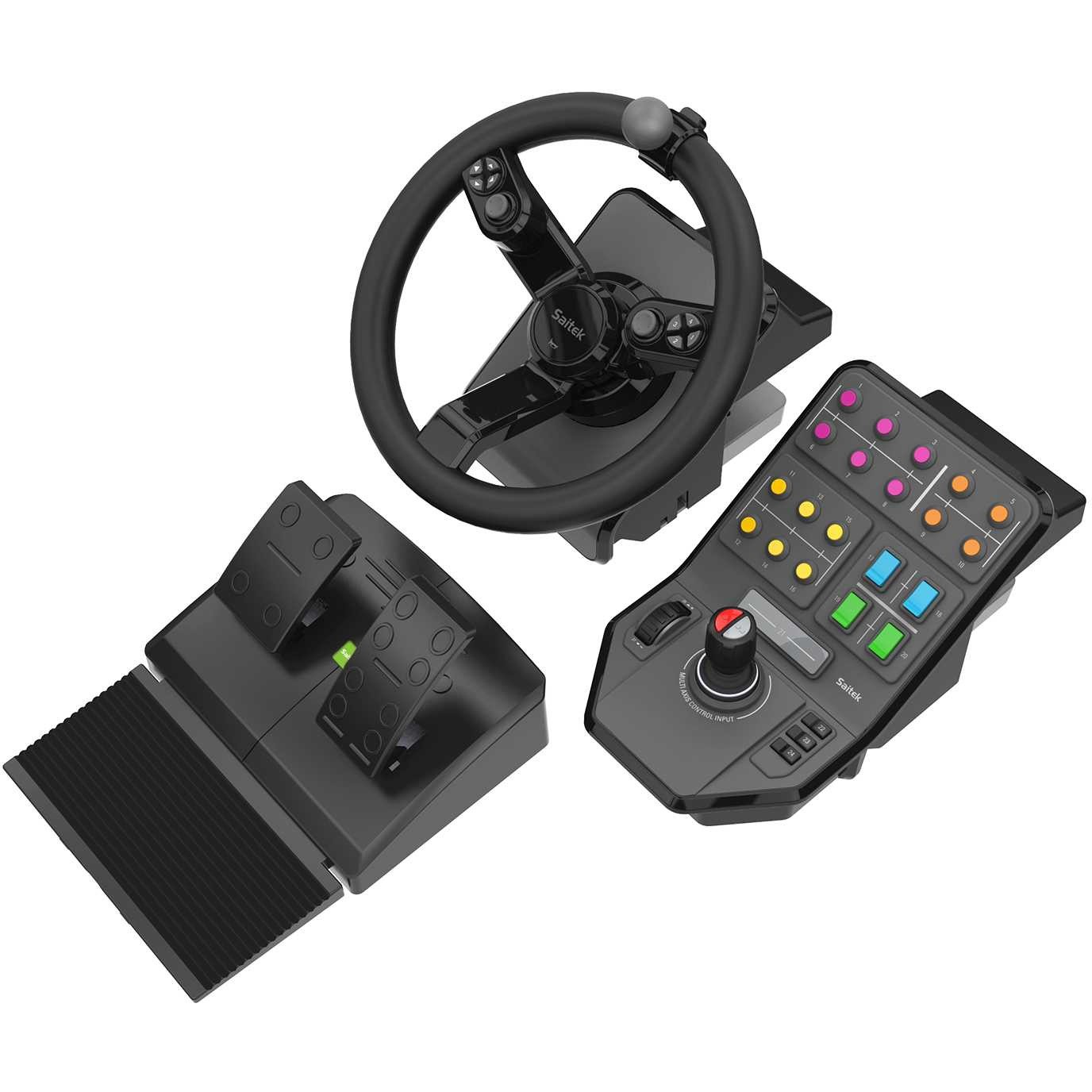 Set Timon & Kontroller për Simulator Bujqësie – Logitech G Saitek + Panel Kontrolli me Butona & Levë - Figura 3