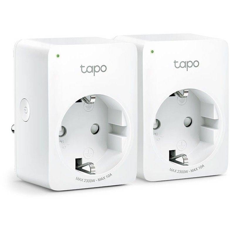 TP-Link Tapo P100 (2-Pack) / Smart Plug / Wi-Fi/ Prizë Inteligjente / Alexa & Google Assistant / E Bardhë