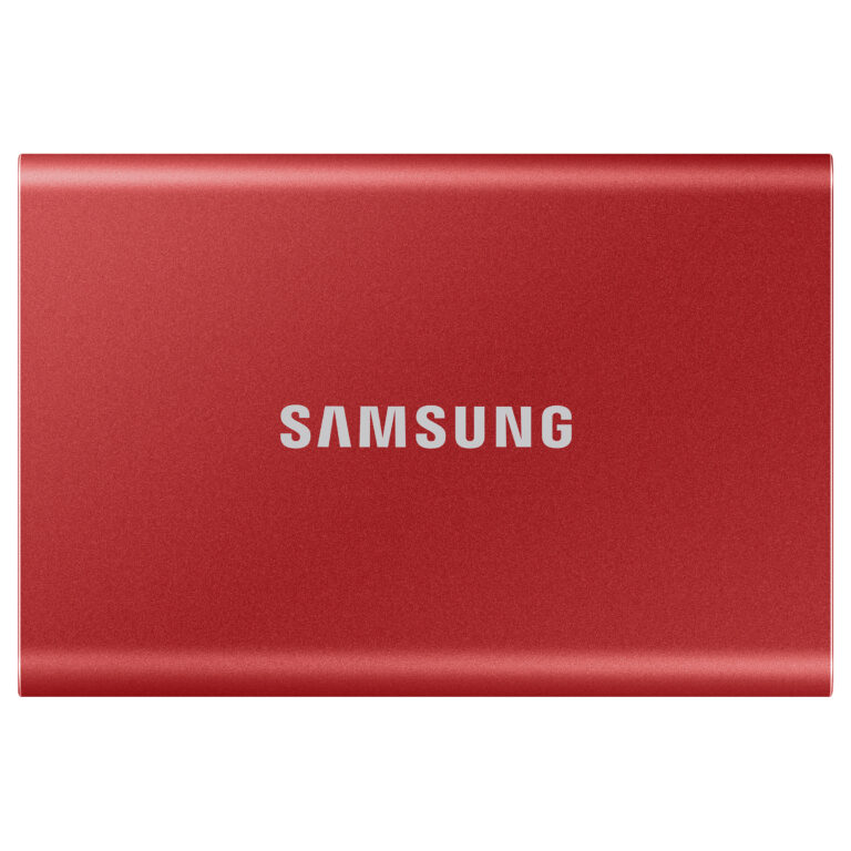 Samsung Portable SSD T7 500GB USB 3.2 Gen 2 External SSD Red 1050MB/s USB-C Fast Storage