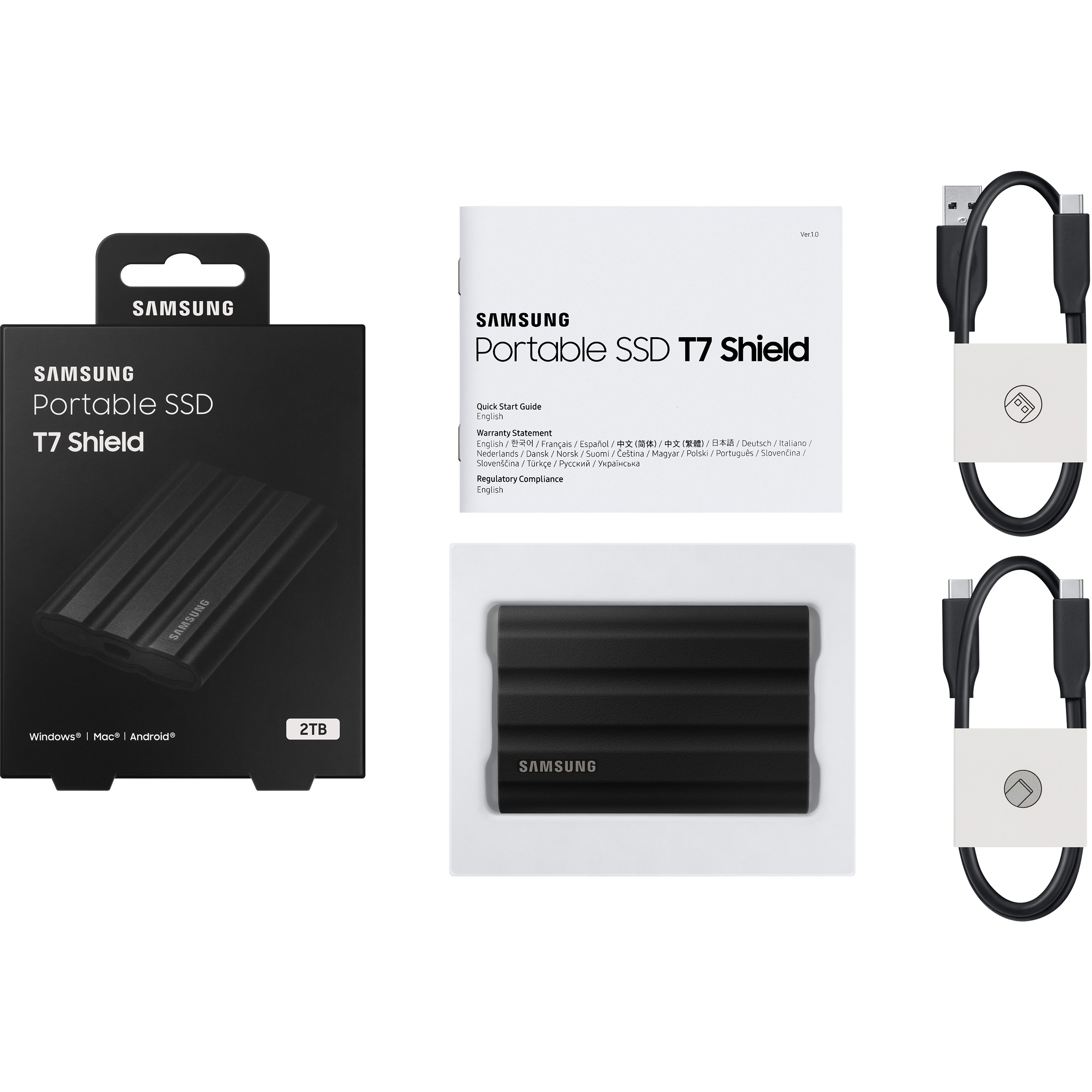 SSD e Jashtme 2TB Samsung Portable T7 Shield USB 3.2 Gen2 e zezë - Figura 3