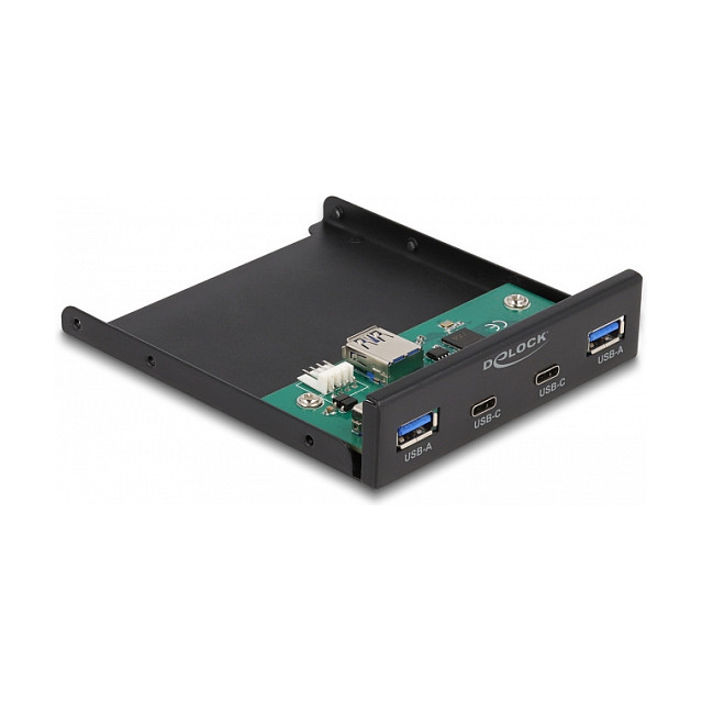 Front Panel DELOCK USB 3.2 Gen 1 / 3.5″ / 2×USB‑C + 2×USB‑A - Zezë - Figura 2