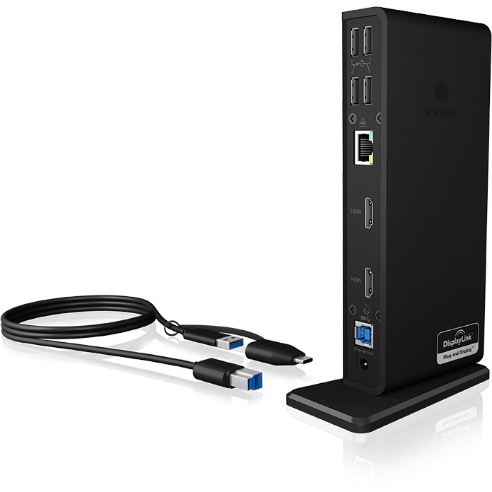 Stacioni i ankorimit ICY BOX IB-DK2251AC USB-C/USB 3.0 11-në-1 Stacion ankorimi