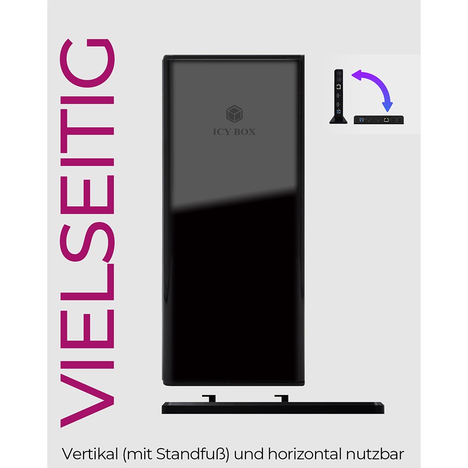 Stacioni i ankorimit ICY BOX IB-DK2251AC USB-C/USB 3.0 11-në-1 Stacion ankorimi - Figura 2
