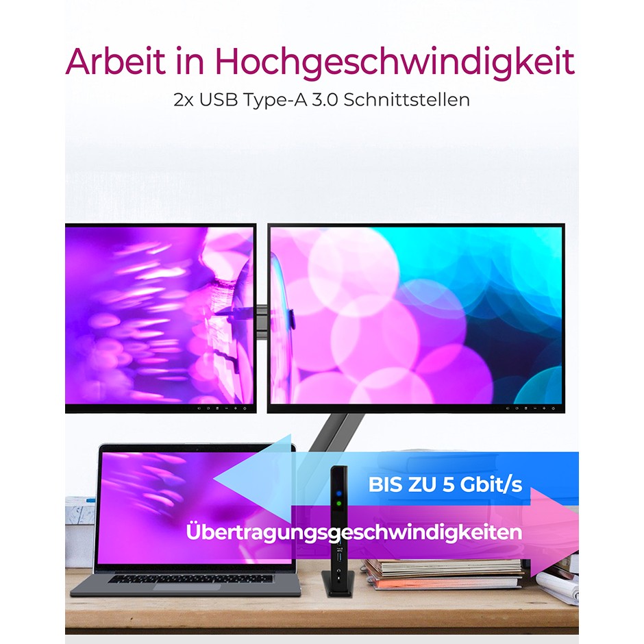 Stacioni i ankorimit ICY BOX IB-DK2251AC USB-C/USB 3.0 11-në-1 Stacion ankorimi - Figura 3