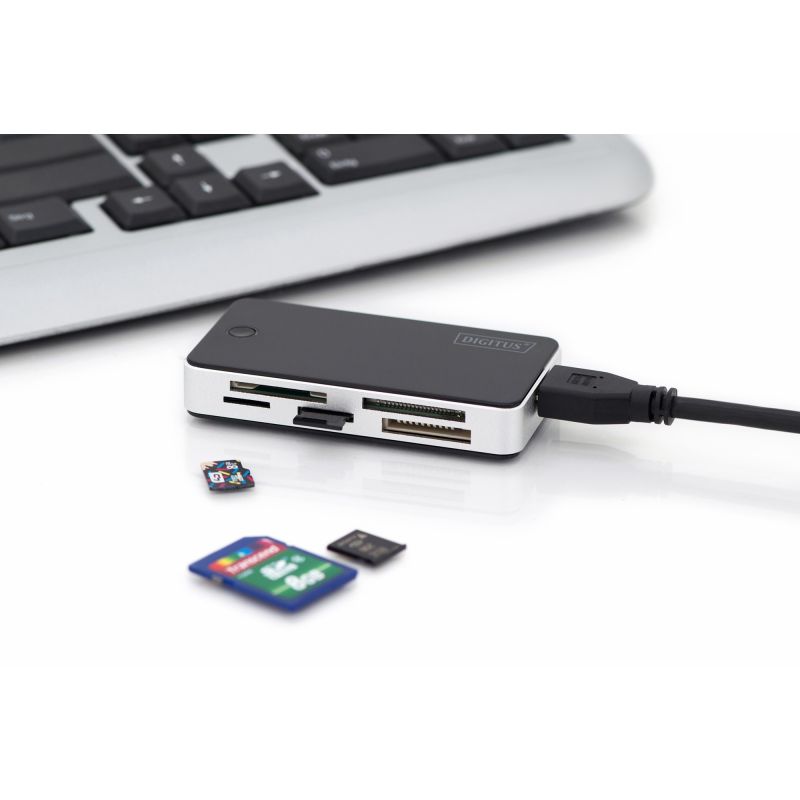 Kabllo USB Lexues kartash DIGITUS USB 3.0 / i jashtëm - Zezë/Argjend - Figura 2
