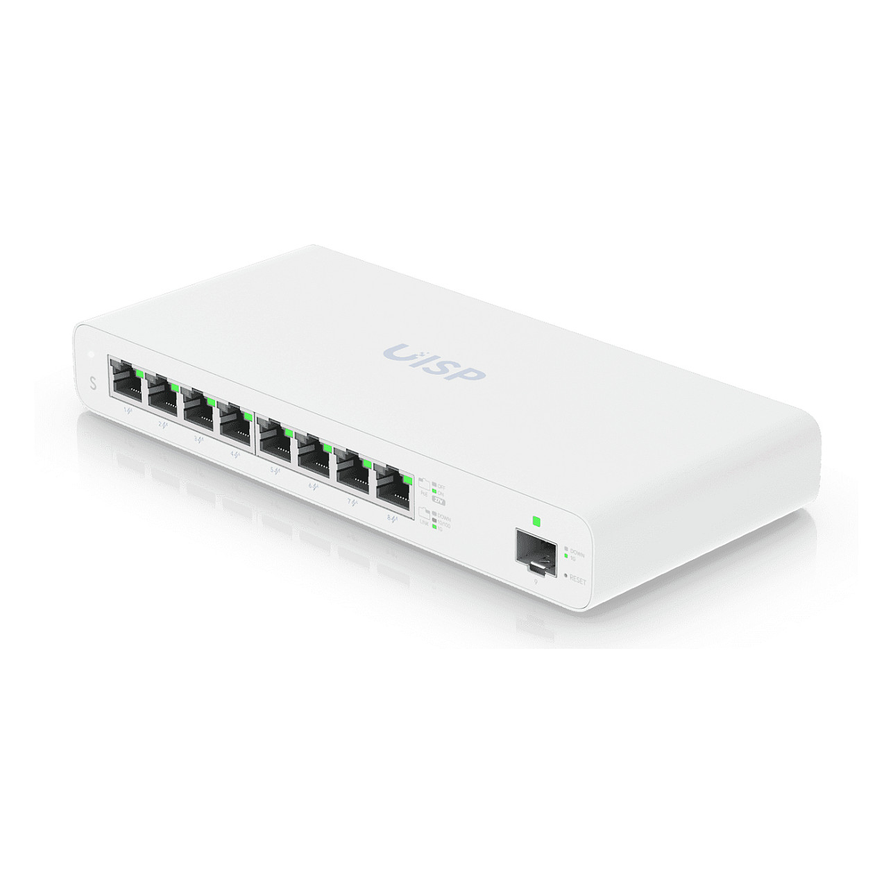 Ubiquiti UISP-S 8-Port Gigabit PoE Switch me 1x SFP Passive PoE për ISP / Wireless Network