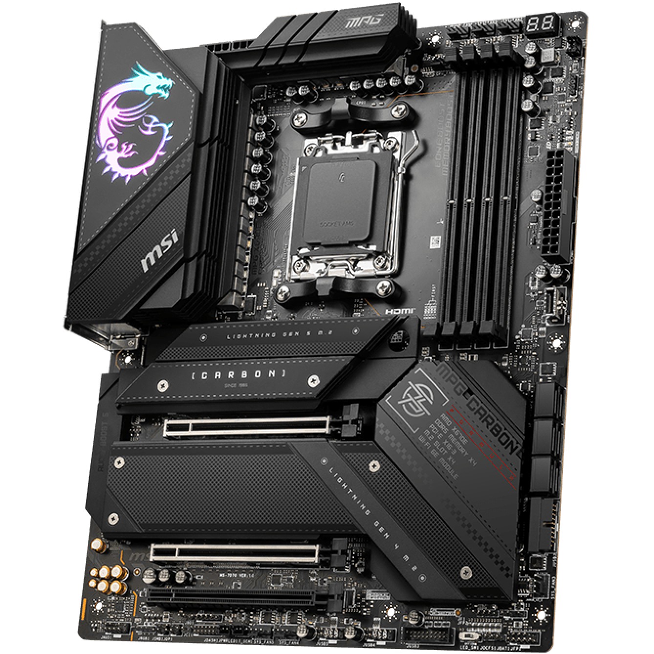 Pllakë Amë AMD AM5 MSI MPG X670E Carbon Wifi / DDR5 / HDMI+DP - Figura 3