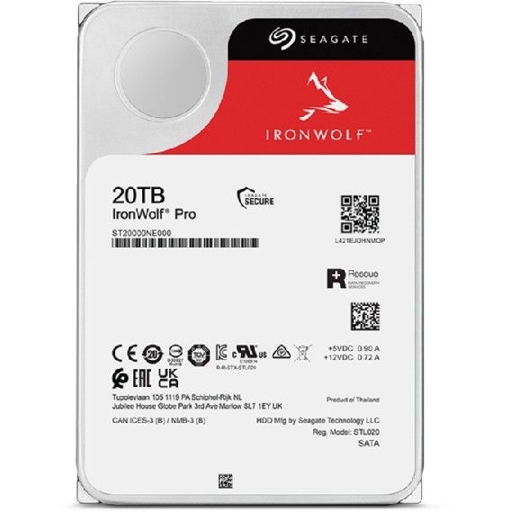 HDD e Brendshme Seagate IronWolf Pro 20TB 3.5" 7200RPM 256MB – ST20000NT001 - Figura 2