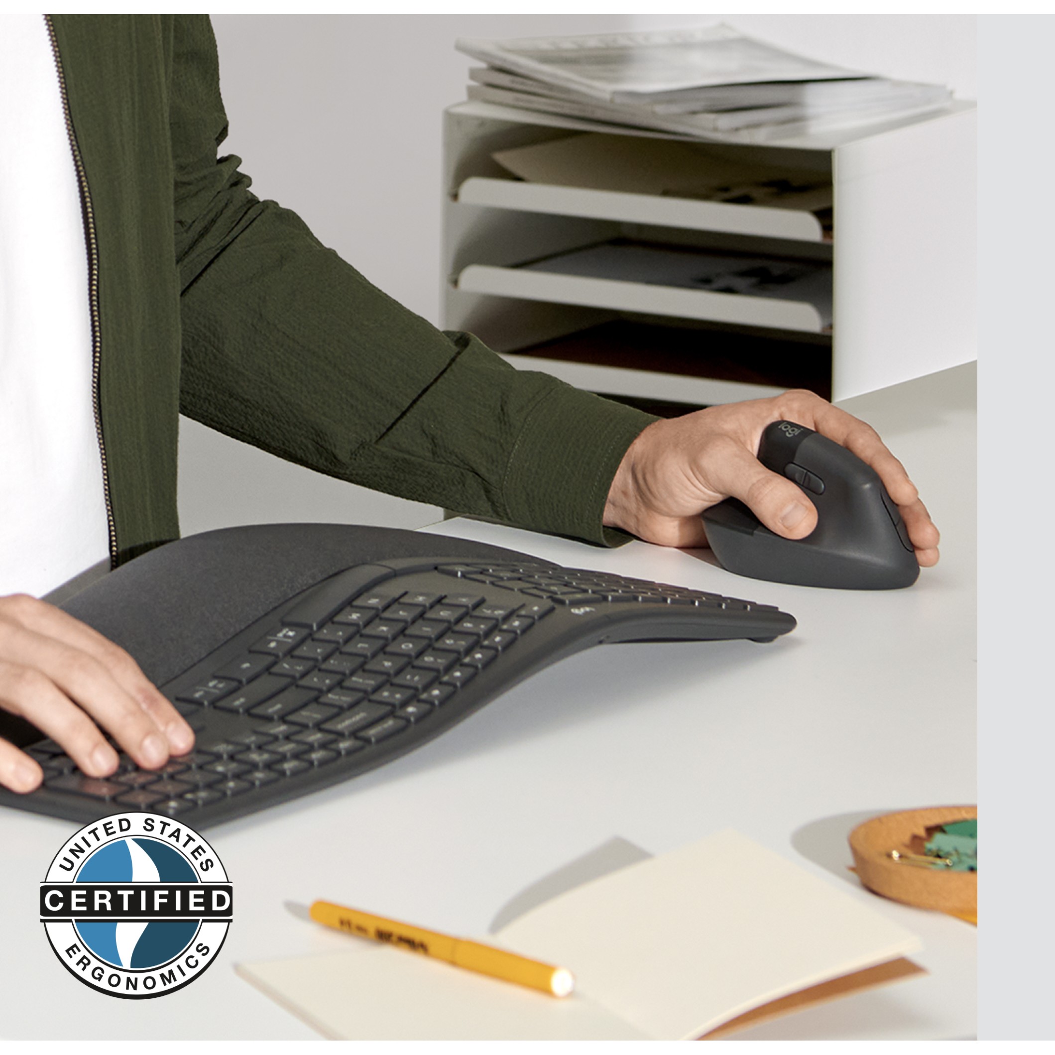 Maus pa kabllo Logitech Lift për Biznes - Maus vertikale - ergonomike - Figura 4