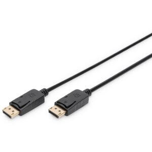 Kabllo DisplayPort Digitus DisplayPort (ST-ST) 2m kabllo lidhëse 4K 60Hz e zezë