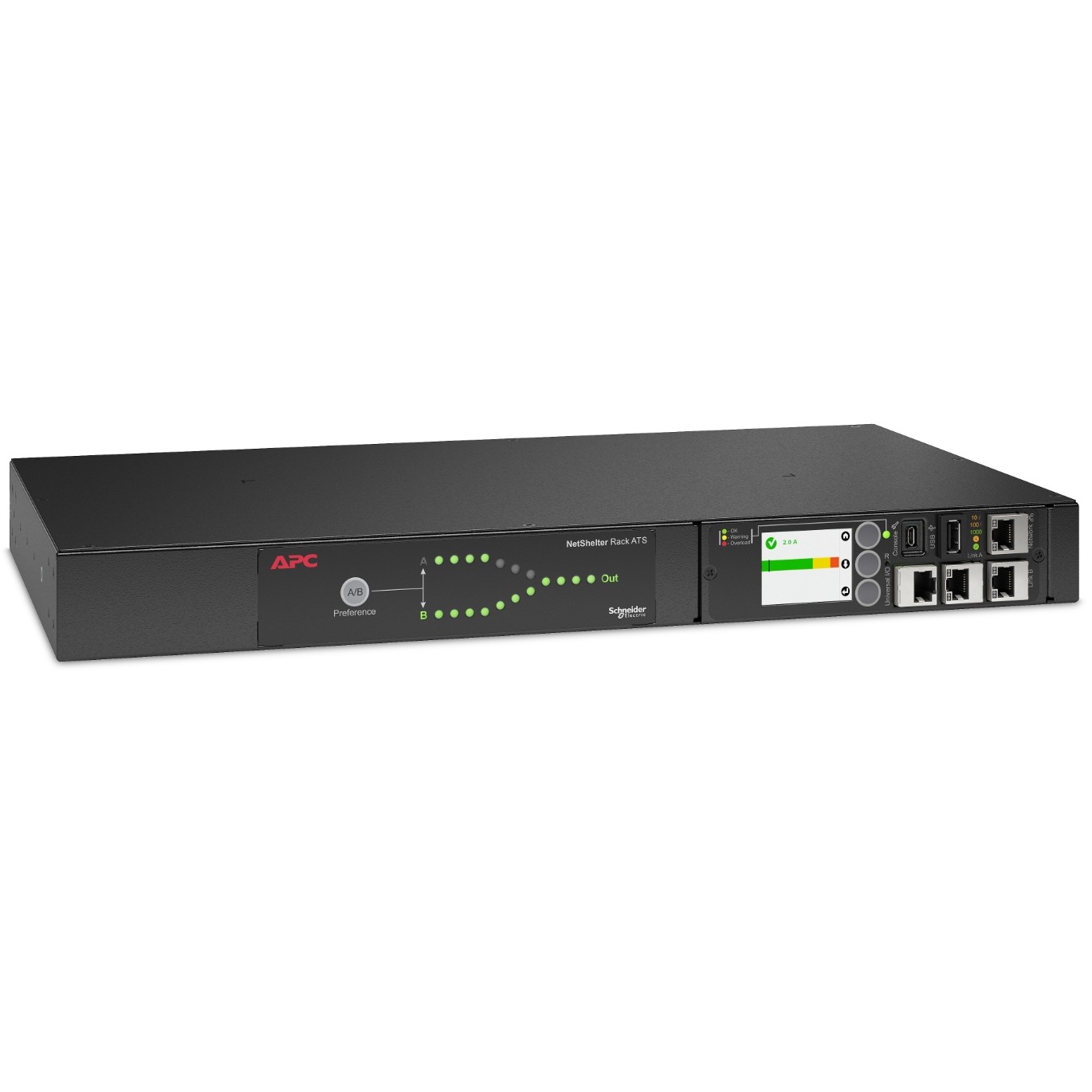 APC NetShelter AP4423A – 1U Rack Automatic Transfer Switch with Dual Power Inputs, SNMP Network Management & Fast Automatic Failover for High-Availability Server and Network Infrastructure - Figura 4