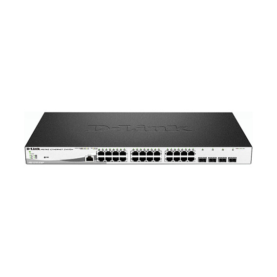 D-Link DGS-1210-28MP/E – 24× Gigabit PoE+ + 4× SFP Smart Managed Switch, 370W PoE, Rackmount