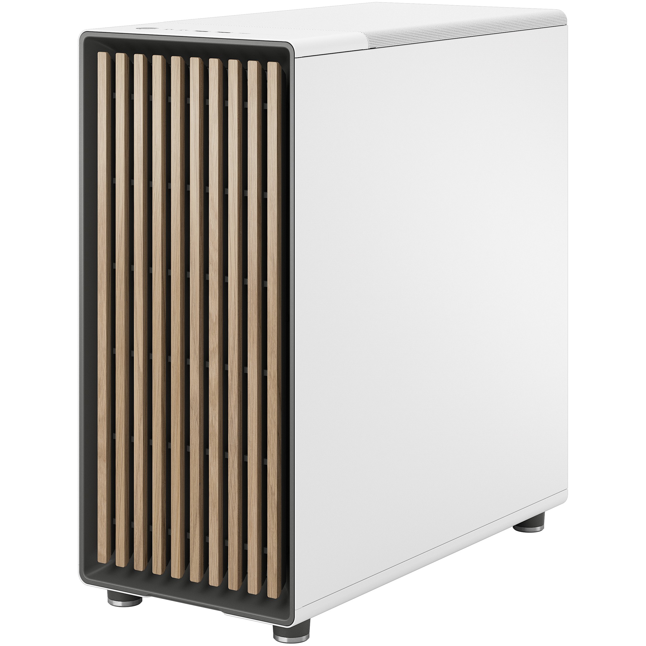 Kasë Midi Fractal Design North Chalk Window Clear – Bardhë - Figura 3