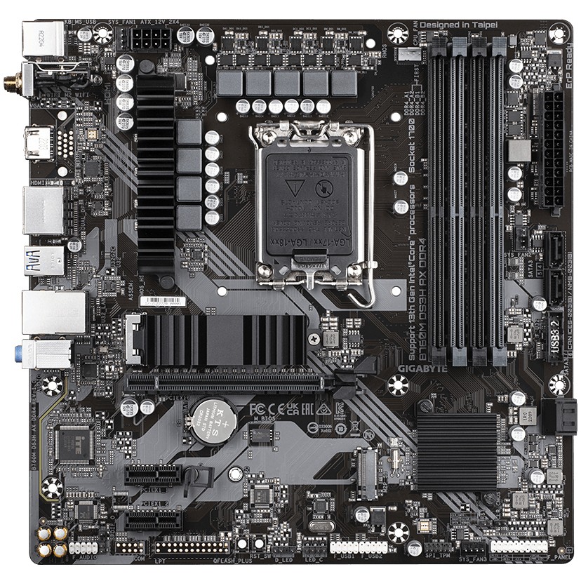 Pllakë Amë MB Intel Gigabyte B760M DS3H AX / LGA 1700 / DDR4 / HDMI+DP - Figura 2