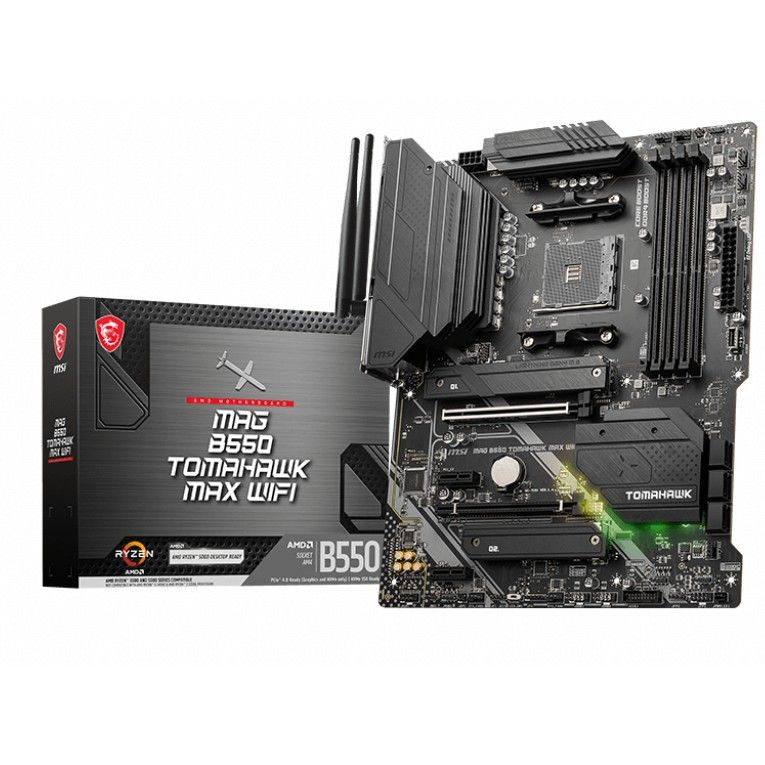 Pllakë Amë AMD AM4 MSI B550 TOMAHAWK MAX WIFI / DDR4 / HDMI+DP