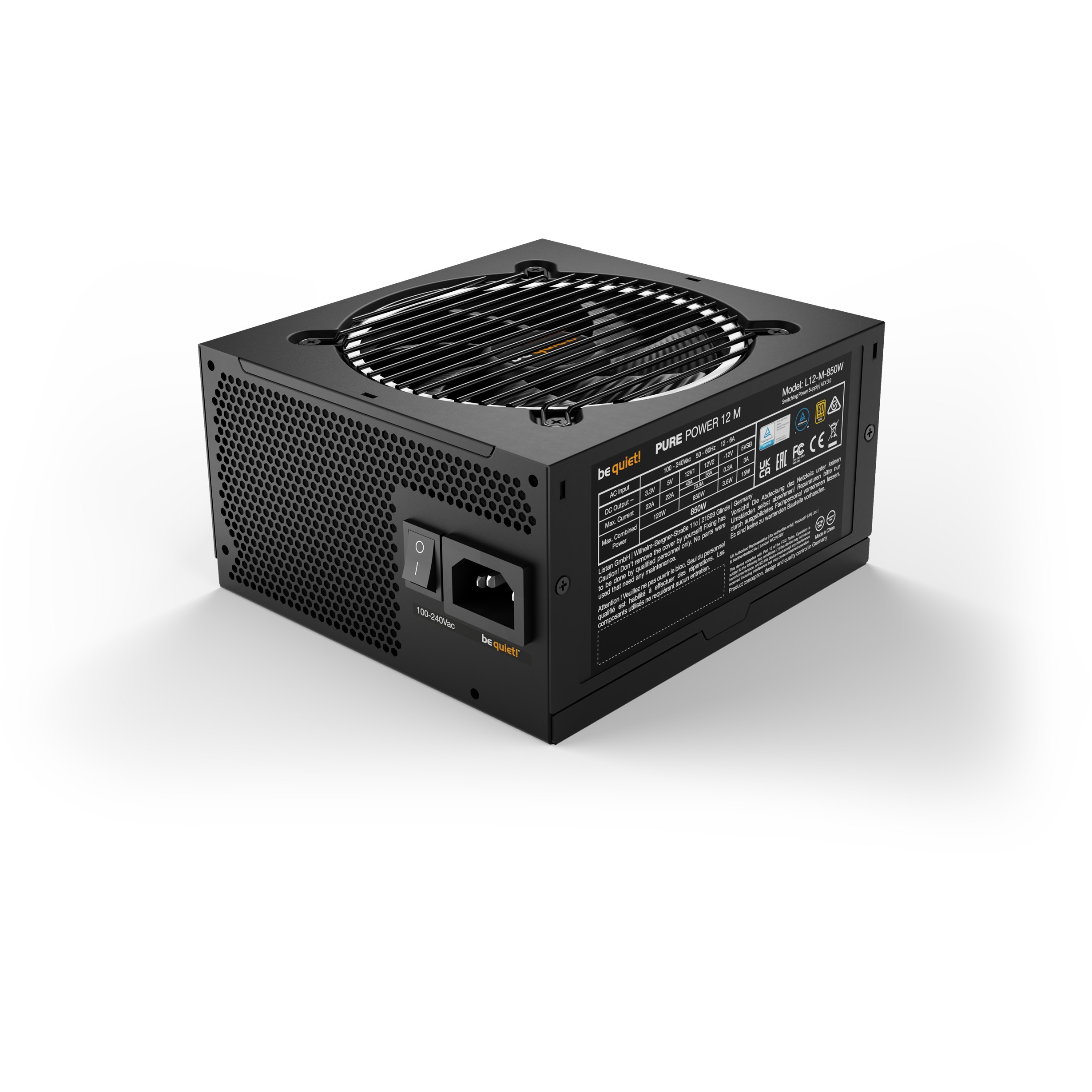 Furnizues Energjie PSU 850W be quiet! PURE POWER 12 M - Figura 3