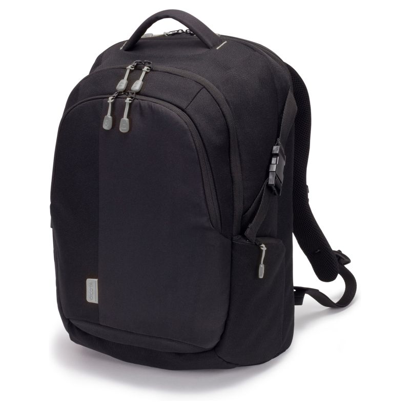 Çantë Dicota Backpack Eco / 15.6" / Me çantë notebook të heqshme & mbulesë shiu – Zezë
