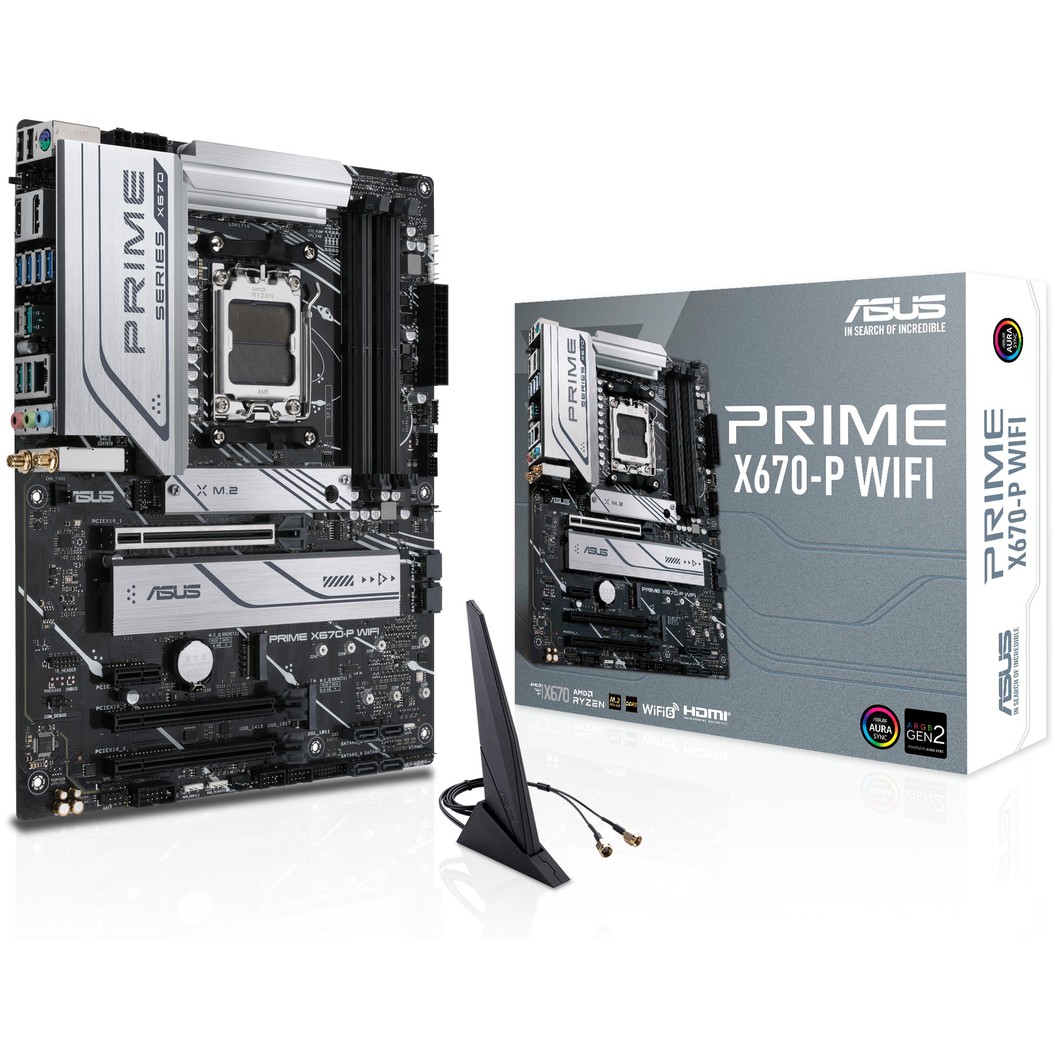 Pllakë Amë AMD AM5 ASUS PRIME X670-P WIFI / DDR5 / HDMI+DP