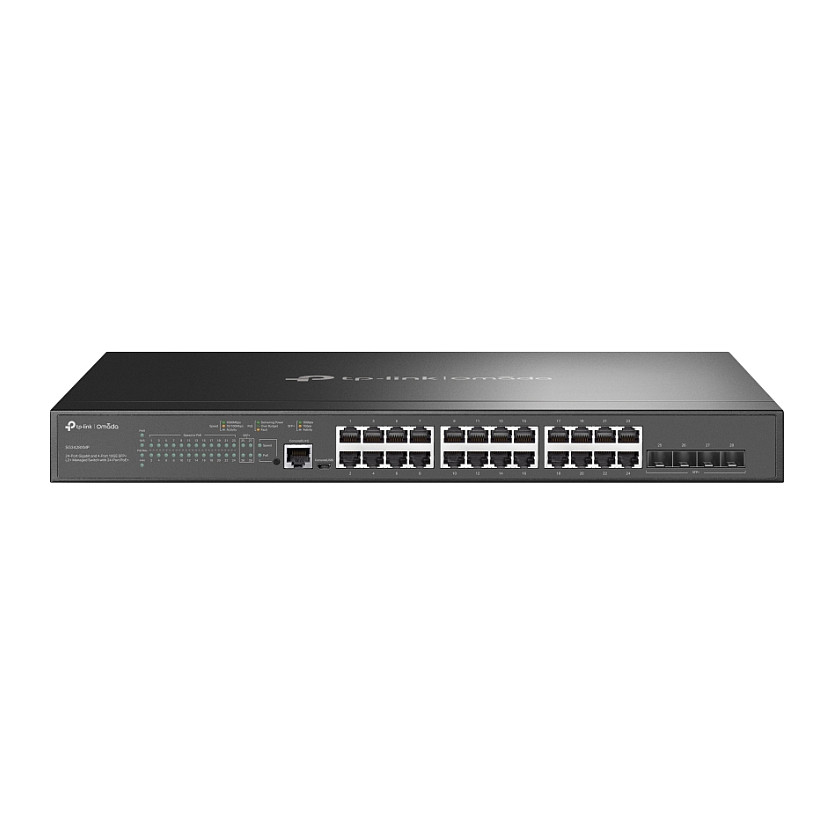 TP-Link Omada SG3428XMP – 24× Gigabit PoE+ + 4× 10G SFP+ L2+ Managed Switch, 384W PoE, Rackmount