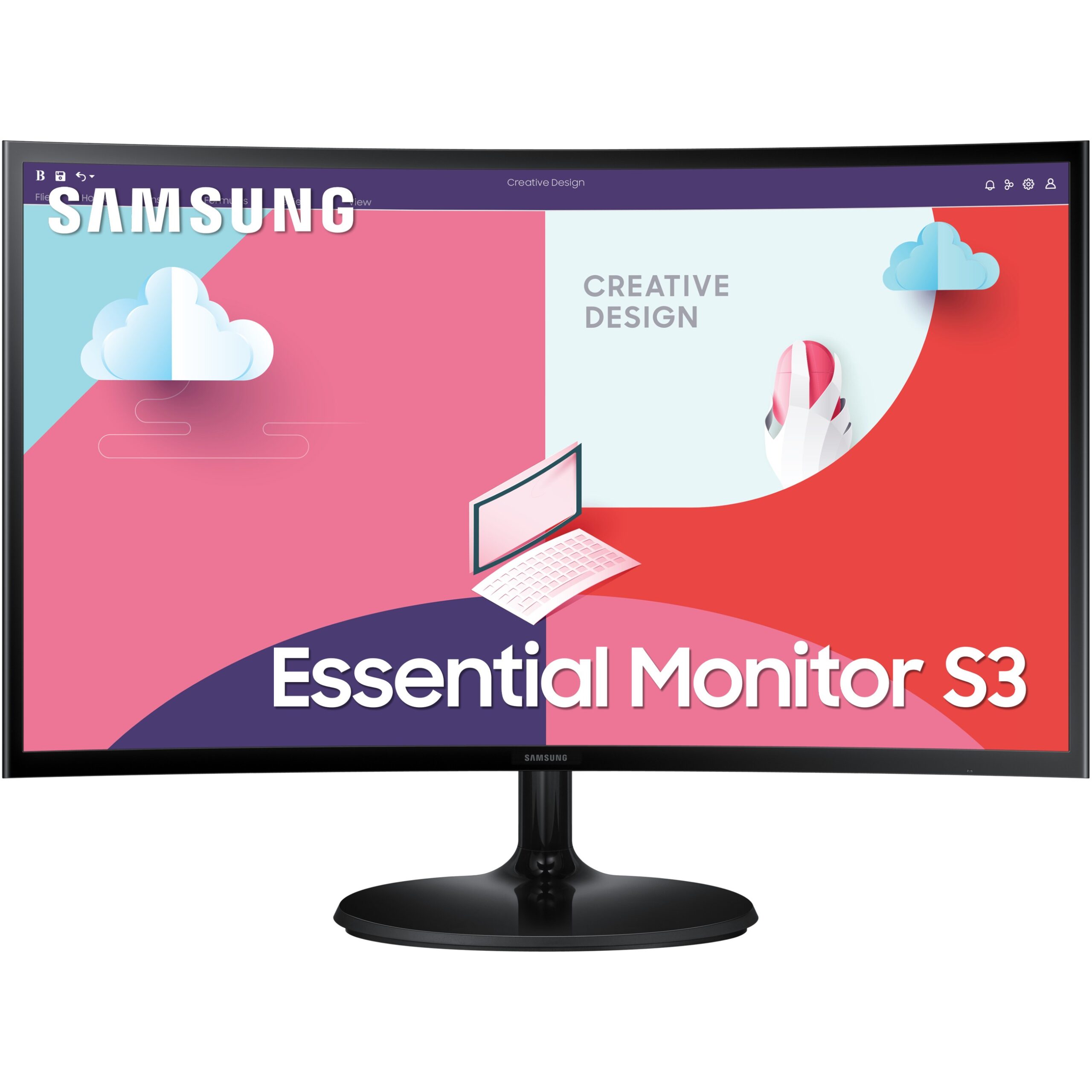 Monitor Samsung S27F364EAU Essential / 27''/ Full HD VA LCD Curved / 75Hz / 4ms / VGA+HDMI - Zezë