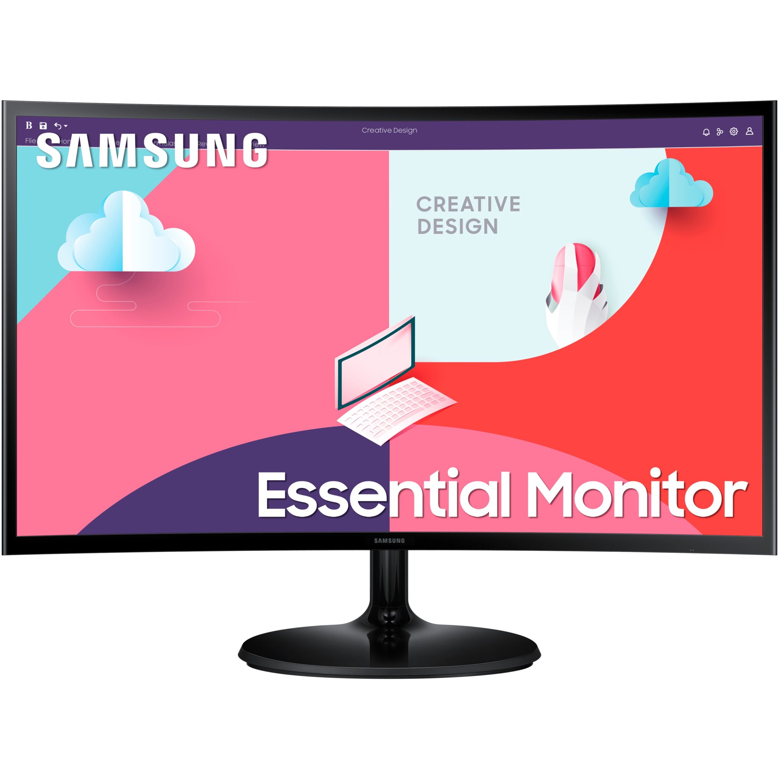 Monitor Samsung S27F364EAU Essential / 27''/ Full HD VA LCD Curved / 75Hz / 4ms / VGA+HDMI - Zezë - Figura 2