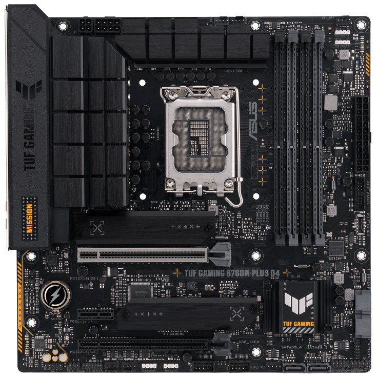 Pllakë Amë MB Intel ASUS TUF GAMING B760M-PLUS D4 / LGA 1700 / DDR4 / HDMI+DP