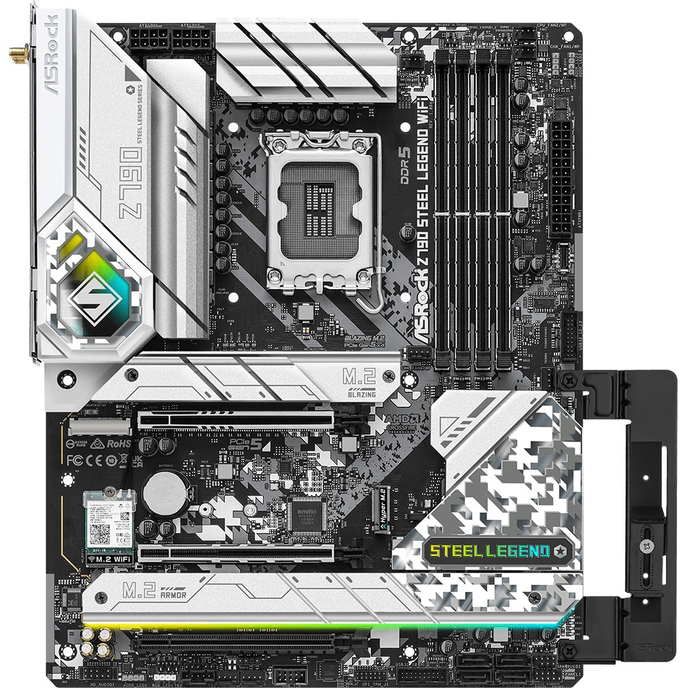 Pllakë Amë MB Intel ASROCK Z790 STEEL LEGEND WIFI / LGA 1700 / DDR5 - Figura 2