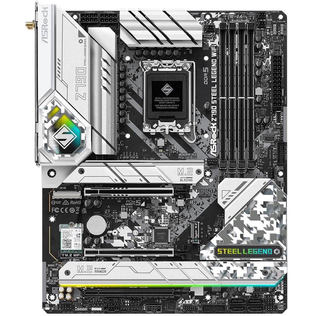 Pllakë Amë MB Intel ASROCK Z790 STEEL LEGEND WIFI / LGA 1700 / DDR5 - Figura 3