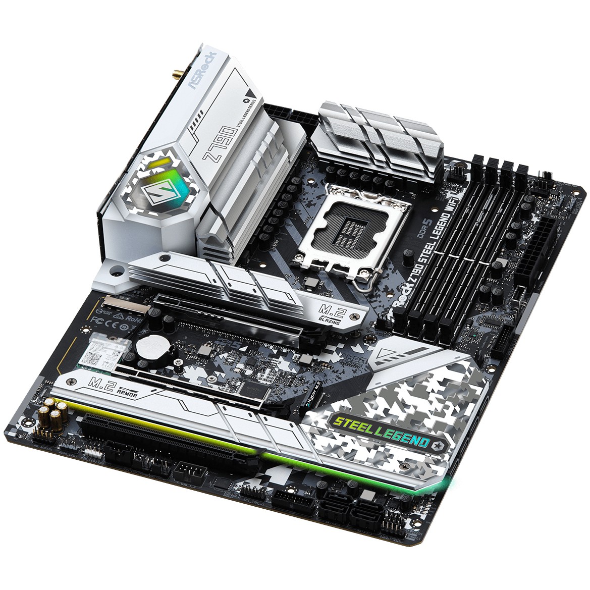Pllakë Amë MB Intel ASROCK Z790 STEEL LEGEND WIFI / LGA 1700 / DDR5 - Figura 5