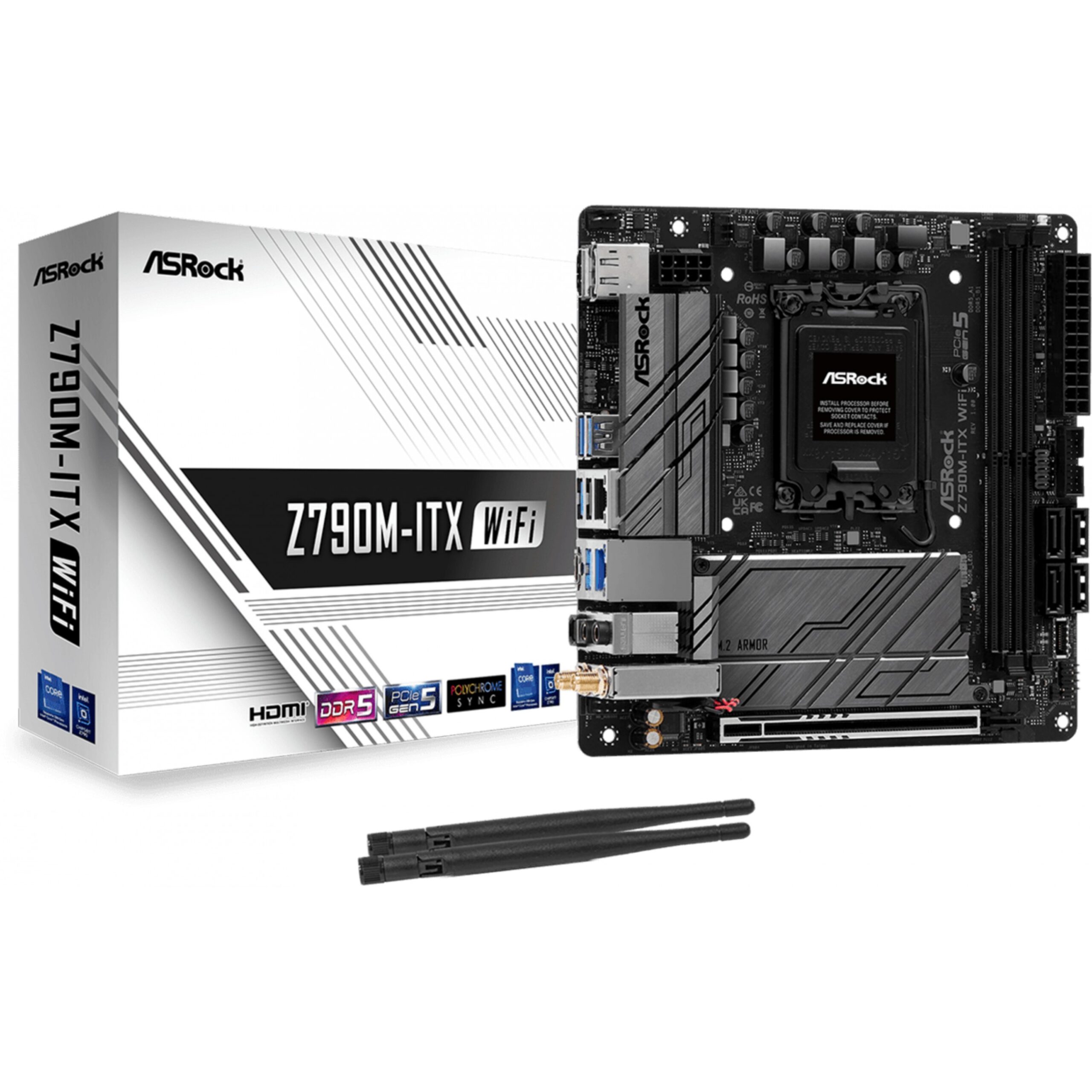 Pllakë Amë MB Intel ASRock Z790M-ITX Wifi / LGA 1700 / Mini-ITX / HDMI+DP