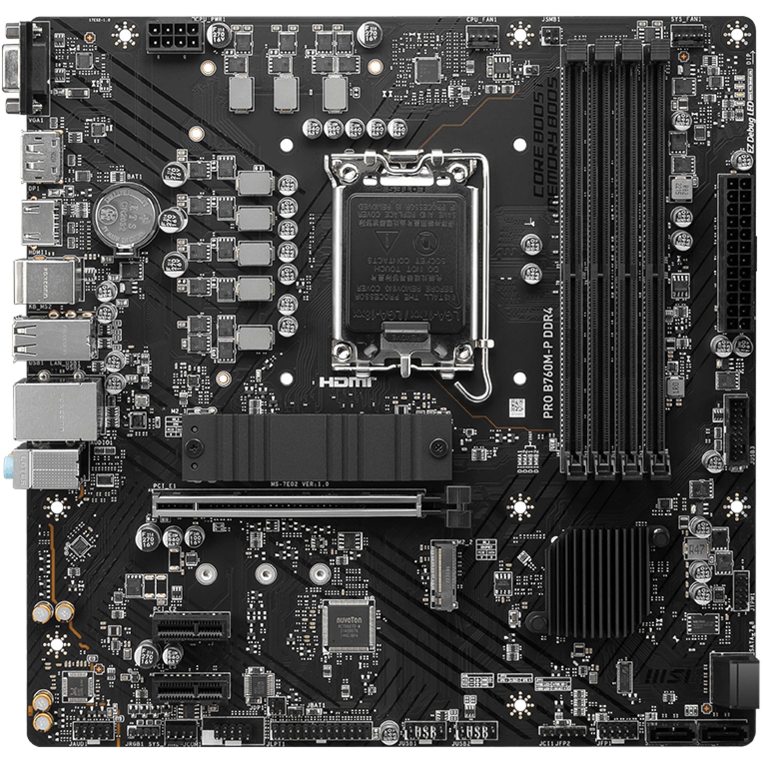 Pllakë Amë MB Intel MSI PRO B760M-P / DDR4 / LGA 1700 / Micro ATX / HDMI+DP - Figura 2