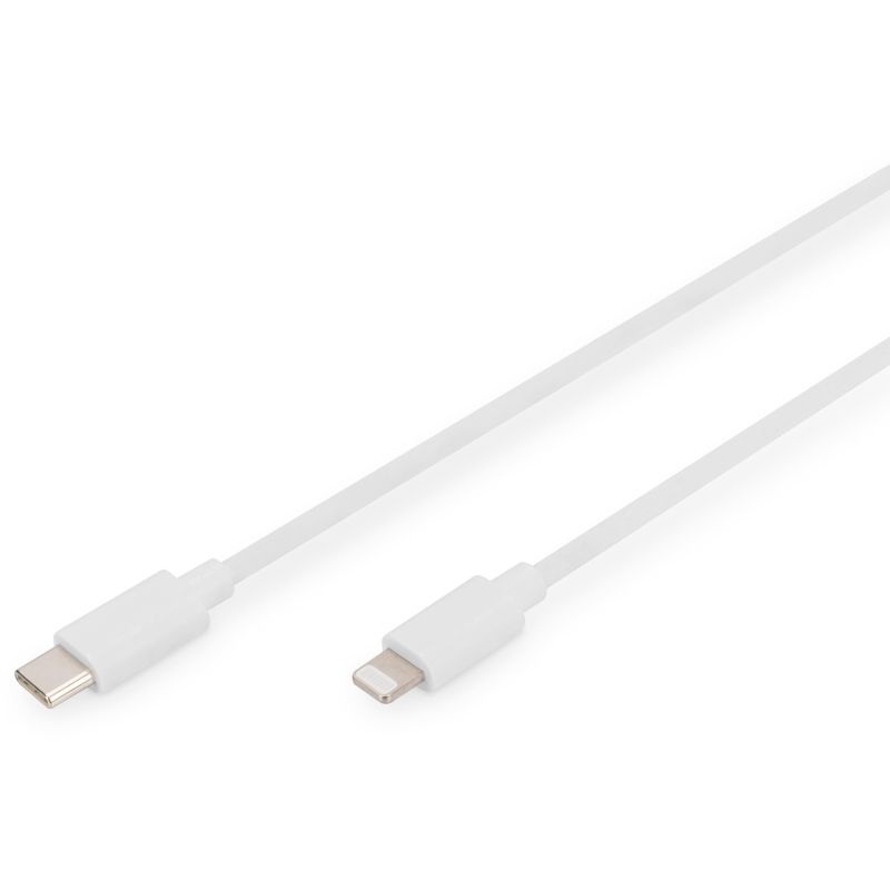 Kabllo USB DIGITUS USB‑C në Lightning (M/M)/ MFI/ 2m - Bardhë