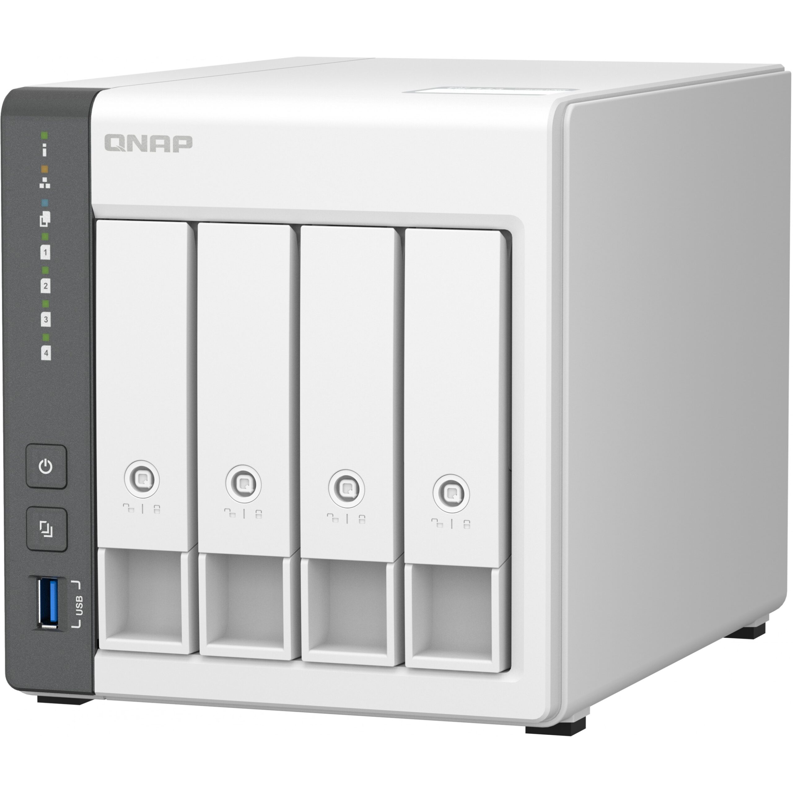 Server NAS Tower QNAP TS-433 / Cortex-A55 / 4 Slots / 4GB Maximum Memory / 4x 3.5-inch SATA 6Gb/s, 3Gb/s / I bardhë - Figura 5